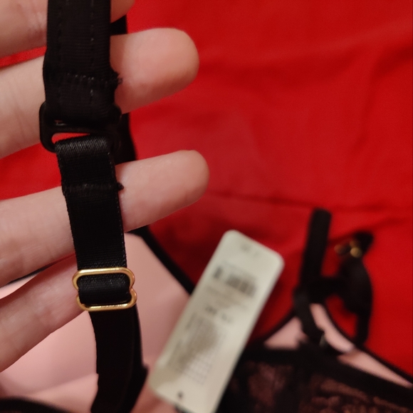 Boux Avenue pushup bra - black w/ pink inner cups - NWT - 34C - Picture 3 of 4